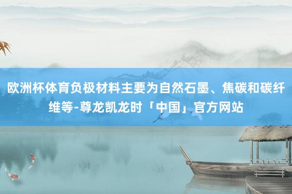 欧洲杯体育负极材料主要为自然石墨、焦碳和碳纤维等-尊龙凯龙时「中国」官方网站