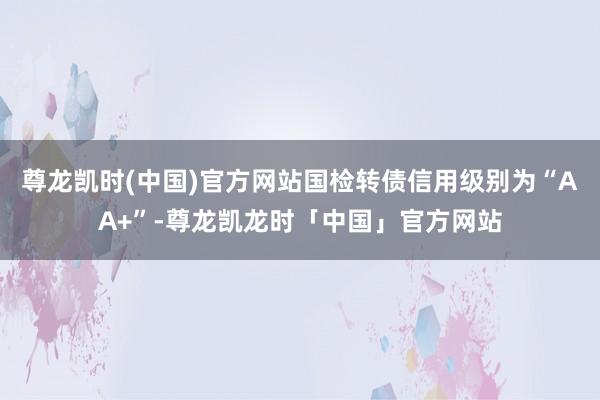 尊龙凯时(中国)官方网站国检转债信用级别为“AA+”-尊龙凯龙时「中国」官方网站