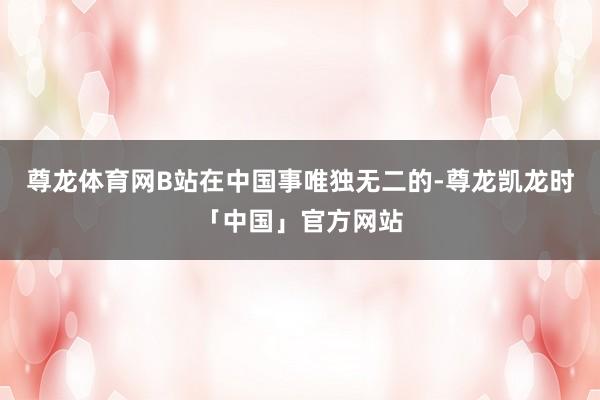 尊龙体育网B站在中国事唯独无二的-尊龙凯龙时「中国」官方网站