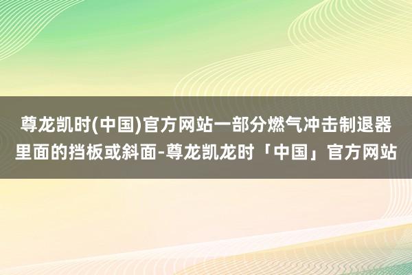 尊龙凯时(中国)官方网站一部分燃气冲击制退器里面的挡板或斜面-尊龙凯龙时「中国」官方网站