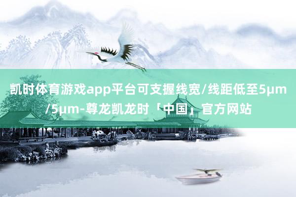 凯时体育游戏app平台可支握线宽/线距低至5μm/5μm-尊龙凯龙时「中国」官方网站